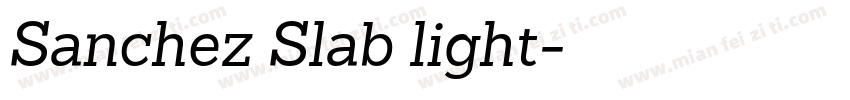 Sanchez Slab light字体转换